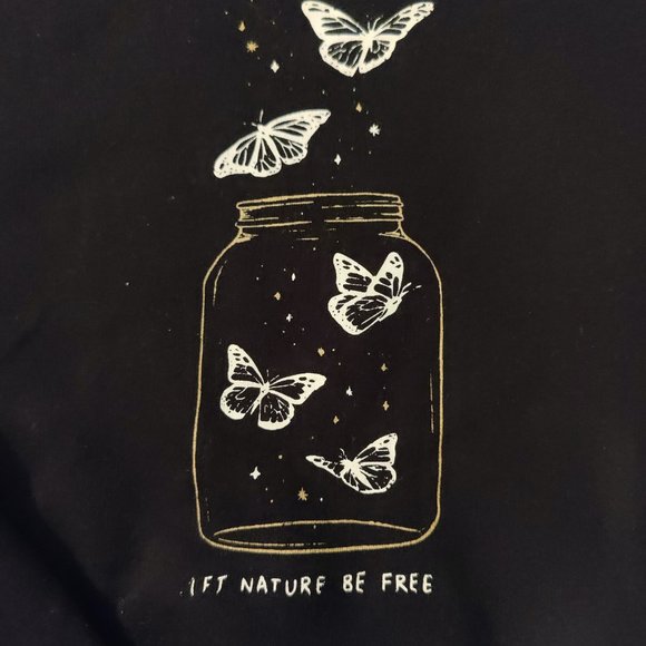 Butterfly Sweatshirt Let Nature Be Free - Picture 7 of 10